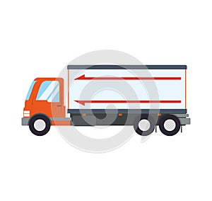 Truck transportation delivery shipping icon. Vector graphic