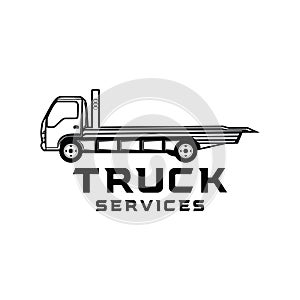 Truck Transportation logo Design vector emblem