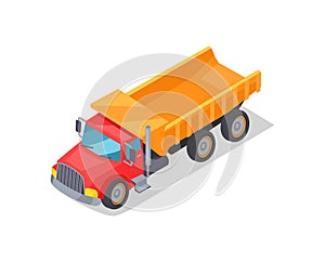Truck Transportation Poster Vector Illustration
