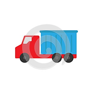 Truck transportation vehicle clipart illustration icon design template