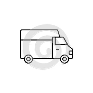 Truck vector icon. Lorry illustration sign. Autotruck symbol or logo.