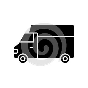 Truck vector icon. Lorry illustration sign. Autotruck symbol or logo.