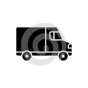 Truck vector icon. Lorry illustration sign. Autotruck symbol or logo.