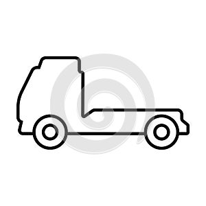 Truck vector icon.outline vector icon isolated on white background truck .