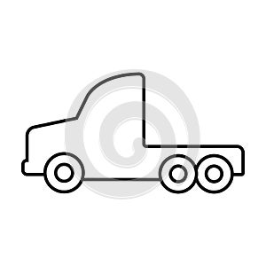 Truck vector icon.outline vector icon isolated on white background truck .