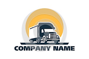 Truck vector logo EPS 10 file photo