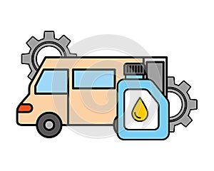Truck vehicle gallon oil gears automotive service