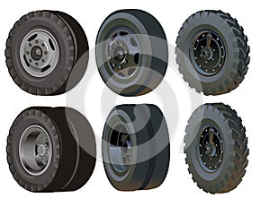 Truck wheels set