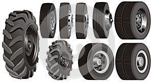 Truck wheels set