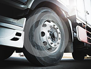 Truck Wheels Tires. Freight Truck Transport