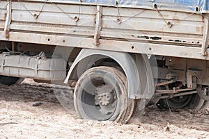 Truck Wheelspin in Sand