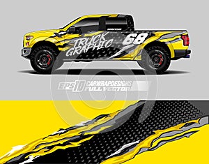 Truck wrap decal designs. Abstract stripe racing background