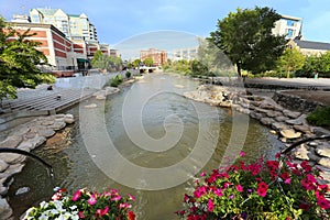 Truckee river in downtown Reno, Nevada photo