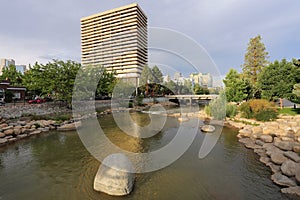 Truckee river in downtown Reno, Nevada