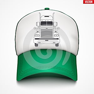 Trucker cap with truck label