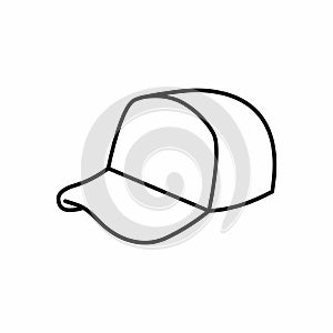 Trucker Hat, Baseball Cap Outline Vector Icon