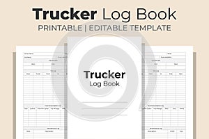 Trucker Log Book KDP Interior