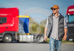 Trucker and the Truck Stop