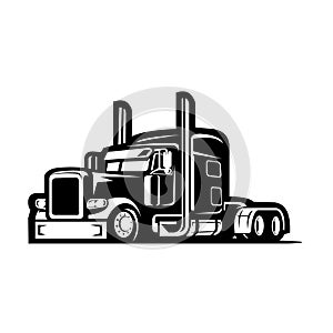 Trucking 18 wheeler semi truck vector image