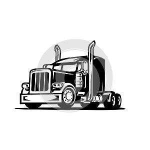Trucking 18 wheeler semi truck vector image
