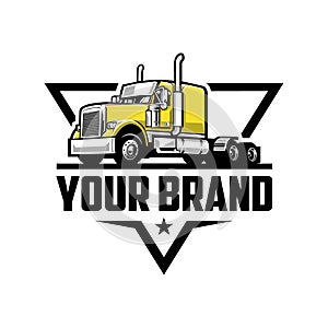 Trucking company ready made logo emblem vector isolated