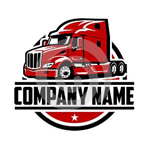 Trucking company ready made logo set template