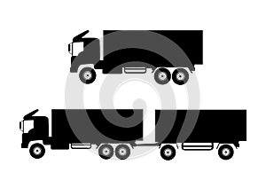 Trucking and delivery concept design. Vector Illustration