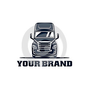 Trucking, freight truck logo vector.