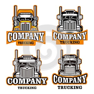 Trucking logo , cargo vector logo photo