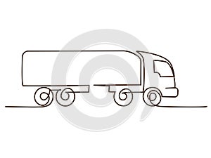 Trucking semi truck. Vehicle Icons: European Truck Semitrailer.