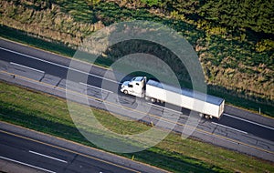 Trucking and Transportation aerial