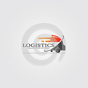 Trucking Transportation Logo, vector logo for business corporate, delivery of goods, logistic, element, illustration photo