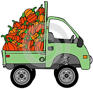 Truckload of pumpkins