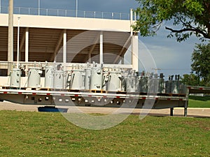 Truckloads of Electrical Transformers for Storm Damage