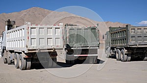 Trucks. Coal transportation in the Pamirs. ATVs in the mountains.