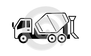 Trucks & construction vehicles  illustration / concrete mixer truck