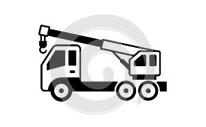 Trucks & construction vehicles  illustration / crane truck