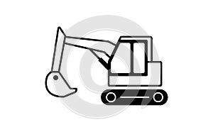 Trucks & construction vehicles  illustration / excavator