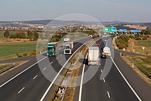 Trucks on the D5 highway