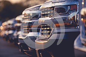 Trucks Dealer Vehicles Stock photo