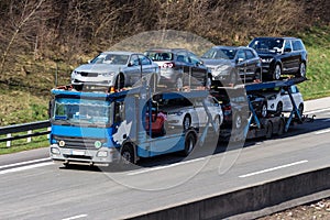 Trucks on the highway