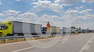 Trucks Queue EU Border