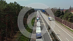 Trucks in traffic jam on German motorway