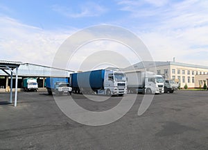 Trucks and transporter in factory of production