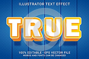 TRUE 3d -Editable text effect