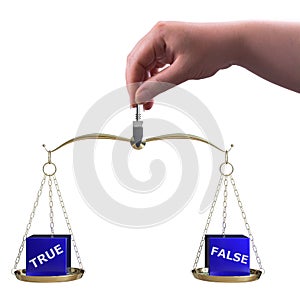 True and false balance