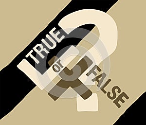 True or False banner - correct desicion choosing