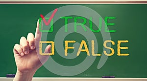 TRUE or FALSE checkbox with hand