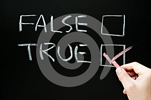 True and false checkboxes