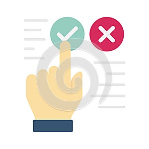 True false color vector icon which can easily modify or edit